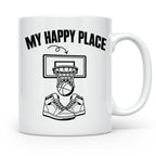 Basketball Tasse My Happy Place Kaffeetasse für Basketballsp – Weiß [farbe:weiß]