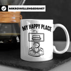 Basketball Tasse My Happy Place Kaffeetasse für Basketballsp – Weiß [farbe:weiß]