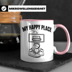Basketball Tasse My Happy Place Kaffeetasse für Basketballsp – Rosa [farbe:rosa]
