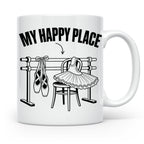 Ballett Tasse My Happy Place Spruch für Tänzerin & Tänzer Ge – Weiß [farbe:weiß]