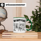 Ballett Tasse My Happy Place Spruch für Tänzerin & Tänzer Ge – Grün [farbe:grün]