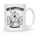 Papagei Tasse My Happy Place Vogelkäfig Spruch Geschenk für  – Weiß [farbe:weiß]