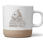 Maritime Tasse Zuhause ist wo der Anker fällt Segelboot Kaffeetasse Küstenkind Geschenk Einzug Segler Becher Meer Liebe Boot Motiv