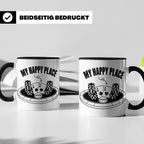 Poker Tasse My Happy Place, lustiges Geschenk für Pokerspiel – Schwarz [farbe:schwarz]