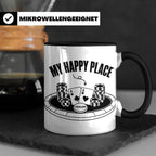 Poker Tasse My Happy Place, lustiges Geschenk für Pokerspiel – Schwarz [farbe:schwarz]