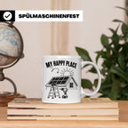 Solaranlage Tasse My Happy Place Spruch Photovoltaik DIY Han – Weiß [farbe:weiß]