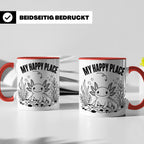 Axolotl Tasse My Happy Place Lustiger Spruch für Lurch & Amp – Rot [farbe:rot]