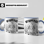Axolotl Tasse My Happy Place Lustiger Spruch für Lurch & Amp – Blau [farbe:blau]