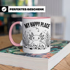 Axolotl Tasse My Happy Place Lustiger Spruch für Lurch & Amp – Rosa [farbe:rosa]