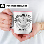 My Happy Place Tasse mit Palmen & Hängematte, Strand Motiv f – Rosa [farbe:rosa]