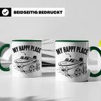 Motorboot Tasse My Happy Place für Skipper & Bootsbesitzer S – Grün [farbe:grün]