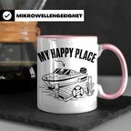Motorboot Tasse My Happy Place für Skipper & Bootsbesitzer S – Rosa [farbe:rosa]