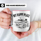 Motorboot Tasse My Happy Place für Skipper & Bootsbesitzer S – Rosa [farbe:rosa]