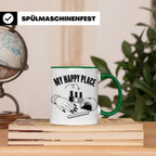 Nageldesignerin Tasse My Happy Place Spruch Nagelstudio Deko – Grün [farbe:grün]