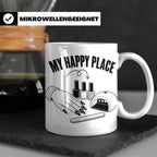 Nageldesignerin Tasse My Happy Place Spruch Nagelstudio Deko – Weiß [farbe:weiß]