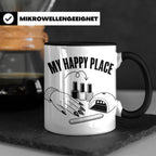 Nageldesignerin Tasse My Happy Place Spruch Nagelstudio Deko – Schwarz [farbe:schwarz]