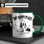Nageldesignerin Tasse My Happy Place Spruch Nagelstudio Deko – Grün [farbe:grün]