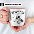 Nageldesignerin Tasse My Happy Place Spruch Nagelstudio Deko – Rot [farbe:rot]