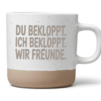 Lustige Freundschafts Tasse Du bekloppt Ich bekloppt Wir Freunde, Bester Freund Becher, Geschenk Beste Freundin Kaffeetasse, Humor Spruch