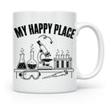 Labor Tasse My Happy Place lustiger Spruch für Wissenschaftl – Weiß [farbe:weiß]