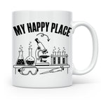 Labor Tasse My Happy Place lustiger Spruch für Wissenschaftl – Weiß [farbe:weiß]