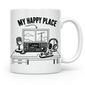 Amateurfunk Tasse My Happy Place Spruch Geschenk für Funkama – Weiß [farbe:weiß]