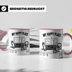 Amateurfunk Tasse My Happy Place Spruch Geschenk für Funkama – Rosa [farbe:rosa]