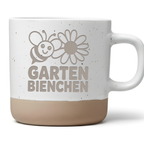 Tasse Garten Bienchen - Süße Kaffeetasse für Gärtner & Floristen - Geschenkidee Gartenliebe Biene mit Blume - Becher für Hobbygärtnerin