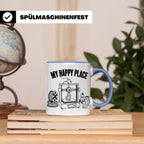 3D Drucker Tasse My Happy Place Spruch Geschenk für Maker &  – Blau [farbe:blau]