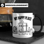3D Drucker Tasse My Happy Place Spruch Geschenk für Maker &  – Schwarz [farbe:schwarz]