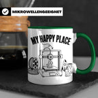 3D Drucker Tasse My Happy Place Spruch Geschenk für Maker &  – Grün [farbe:grün]