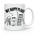 Hausmeister Tasse My Happy Place Lustiger Spruch Geschenk fü – Weiß [farbe:weiß]
