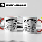 Hausmeister Tasse My Happy Place Lustiger Spruch Geschenk fü – Rot [farbe:rot]