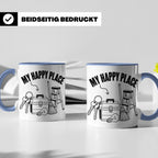 Hausmeister Tasse My Happy Place Lustiger Spruch Geschenk fü – Blau [farbe:blau]