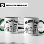 Hausmeister Tasse My Happy Place Lustiger Spruch Geschenk fü – Grün [farbe:grün]