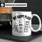 Hausmeister Tasse My Happy Place Lustiger Spruch Geschenk fü – Weiß [farbe:weiß]