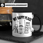 Hausmeister Tasse My Happy Place Lustiger Spruch Geschenk fü – Schwarz [farbe:schwarz]