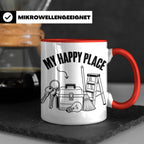 Hausmeister Tasse My Happy Place Lustiger Spruch Geschenk fü – Rot [farbe:rot]