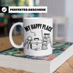Hausmeister Tasse My Happy Place Lustiger Spruch Geschenk fü – Weiß [farbe:weiß]