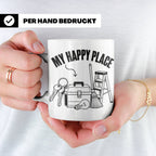 Hausmeister Tasse My Happy Place Lustiger Spruch Geschenk fü – Weiß [farbe:weiß]