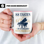 Pianist Tasse mit Spruch 88 Tasten 10 Finger Kein Problem Ka – Rosa [farbe:rosa]