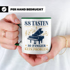 Pianist Tasse mit Spruch 88 Tasten 10 Finger Kein Problem Ka – Grün [farbe:grün]