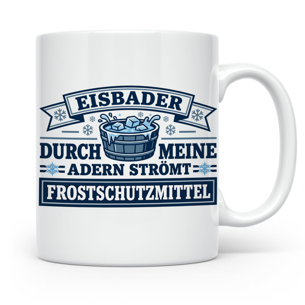 Eisbader Tasse Frostschutzmittel Spruch | Geschenk für Winte – Weiß [farbe:weiß]