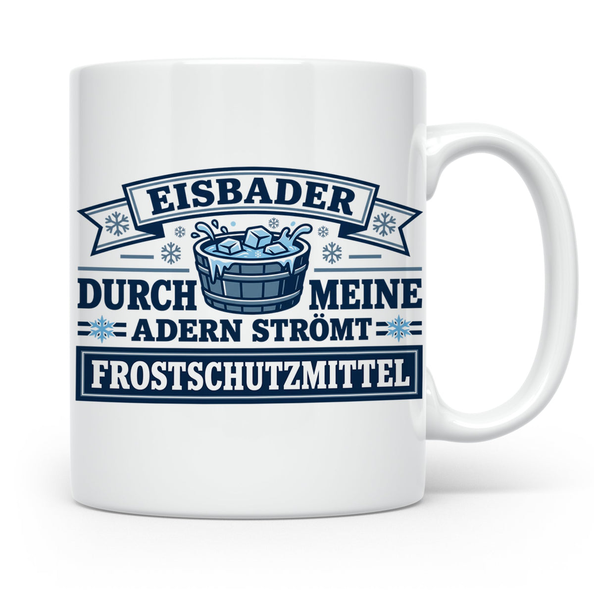 Eisbader Tasse Frostschutzmittel Spruch | Geschenk für Winte – Weiß [farbe:weiß]