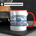 Eisbader Tasse Frostschutzmittel Spruch | Geschenk für Winte – Rot [farbe:rot]