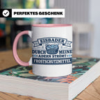 Eisbader Tasse Frostschutzmittel Spruch | Geschenk für Winte – Rosa [farbe:rosa]