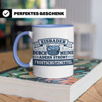 Eisbader Tasse Frostschutzmittel Spruch | Geschenk für Winte – Blau [farbe:blau]