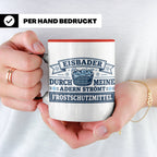 Eisbader Tasse Frostschutzmittel Spruch | Geschenk für Winte – Rot [farbe:rot]
