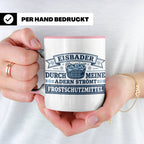 Eisbader Tasse Frostschutzmittel Spruch | Geschenk für Winte – Rosa [farbe:rosa]