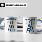Projektleiter Tasse lustig mit Leiter Spruch, witzige Kaffee – Blau [farbe:blau]